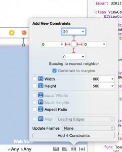 add 4 constraints